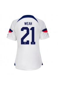 Verenigde Staten Timothy Weah #21 Voetbaltruitje Thuis tenue Dames WK 2022 Korte Mouw